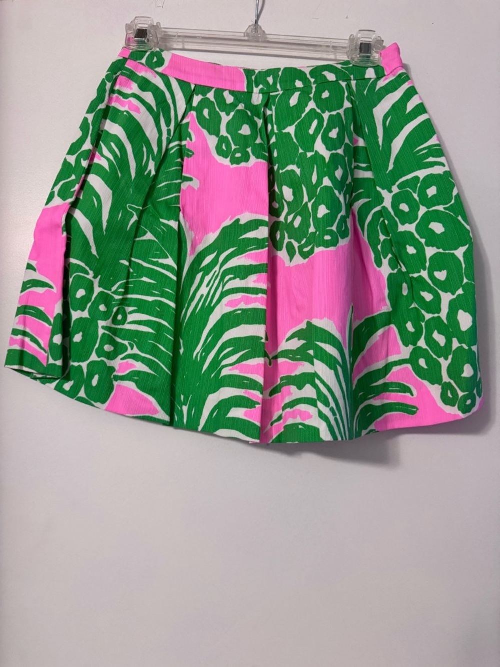 Lilly Pulitzer Pink & Green Tropical Print Crop Top and Skirt Set - Picture 2 of 5
